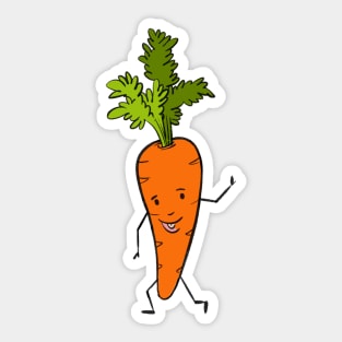 Cute carrot in happy Sticker